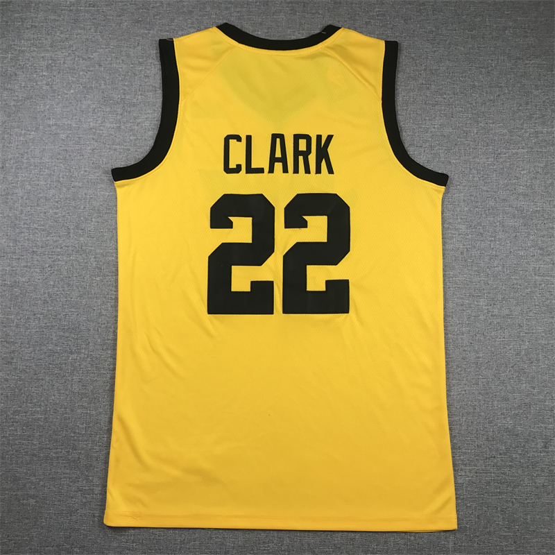 Men Iowa Hawkeye #22 Clark Yellow Nike 2024 NBA Jersey->more ncaa teams->NCAA Jersey